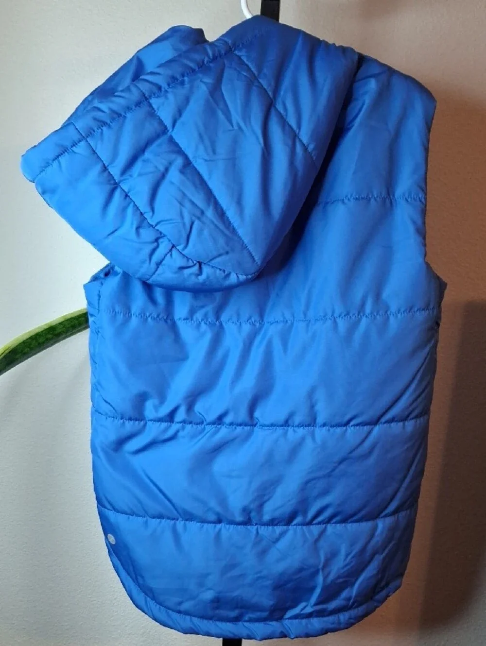Zella Bright Blue Quilted Hooded Puffer Vest NWT